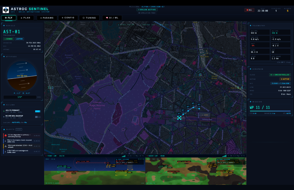 Sentinel GCS Drone Battlefield HUD